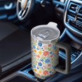 thumbnail image 6 of 40oz Pioneer Flower Floral Print Pattern Insulated Tumbler with Handle, BPA-Free Leak Proof Lid and Straws, Double Wall Vacuum, Hot 12h/Cold 34h, 6 of 6