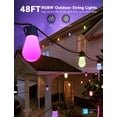 thumbnail image 3 of Cadena de luces para exteriores Govee H7015 de 48 pies con 15 LED RGBIC regulables, 3 of 8