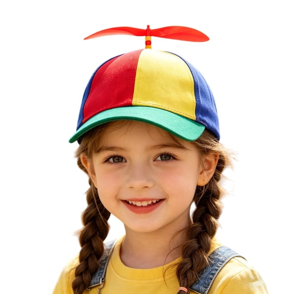 WJJIAO Colorful Propeller Hat Baseball Cap for Boy: Funny Adjustable Helicopter Cap Propeller Hat Snapback Baseball Hat