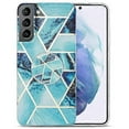 thumbnail image 1 of For Samsung Galaxy S22+ / S22 Plus 5G IMD Marble TPU Phone Case with Holder, 1 of 5
