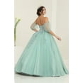 thumbnail image 2 of Layla K LK237 Juniors Womens Sequin Strapless Glitter Quinceanera Gown, 2 of 9