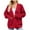 Red, variant on Women's Open Front Knit Cardigan Sweater Long Sleeve Casual Loose Fit Chunky Knitwear with Pockets