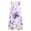 thumbnail image 5 of Dresses for Women Plus Size V-Neck Sleeveless Floral Printed Boho Summer Casual Loose Tank Dress with Pockets Beach Vacation Outfits, 5 of 7
