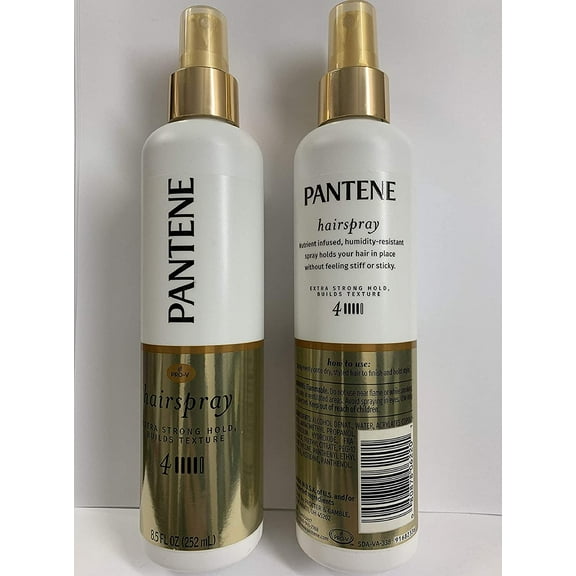 Pantene Pro-V Style Series - Non-Aerosol Hairspray - Extra Strong Hold 4 - Net Wt. 8.5 FL OZ 252 mL Per Bottle - Pack of 2 Bottles