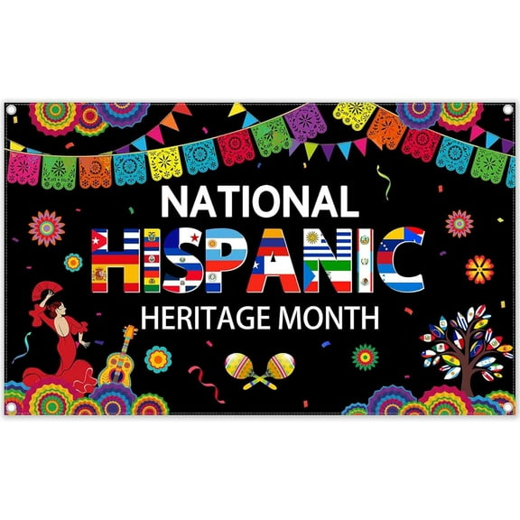 Hispanic Heritage Month Festival Backdrop American Latino Spanish Photography Background Holiday Celebration Party Decorations Banner Photo Booth