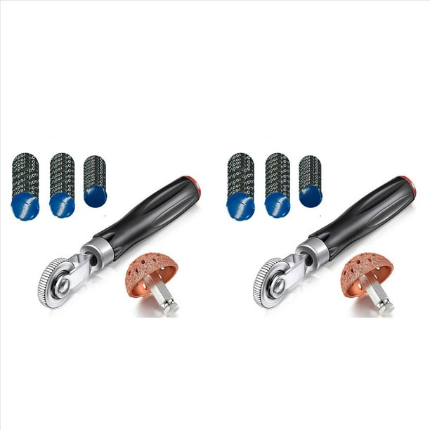 Kit de Herramientas de de Reparación Neumáticos de 64 Piezas, Rodillo Neumáticos con Rueda Amortiguadora y Parches de Reparación para Camiones de Automóviles de 42Mm