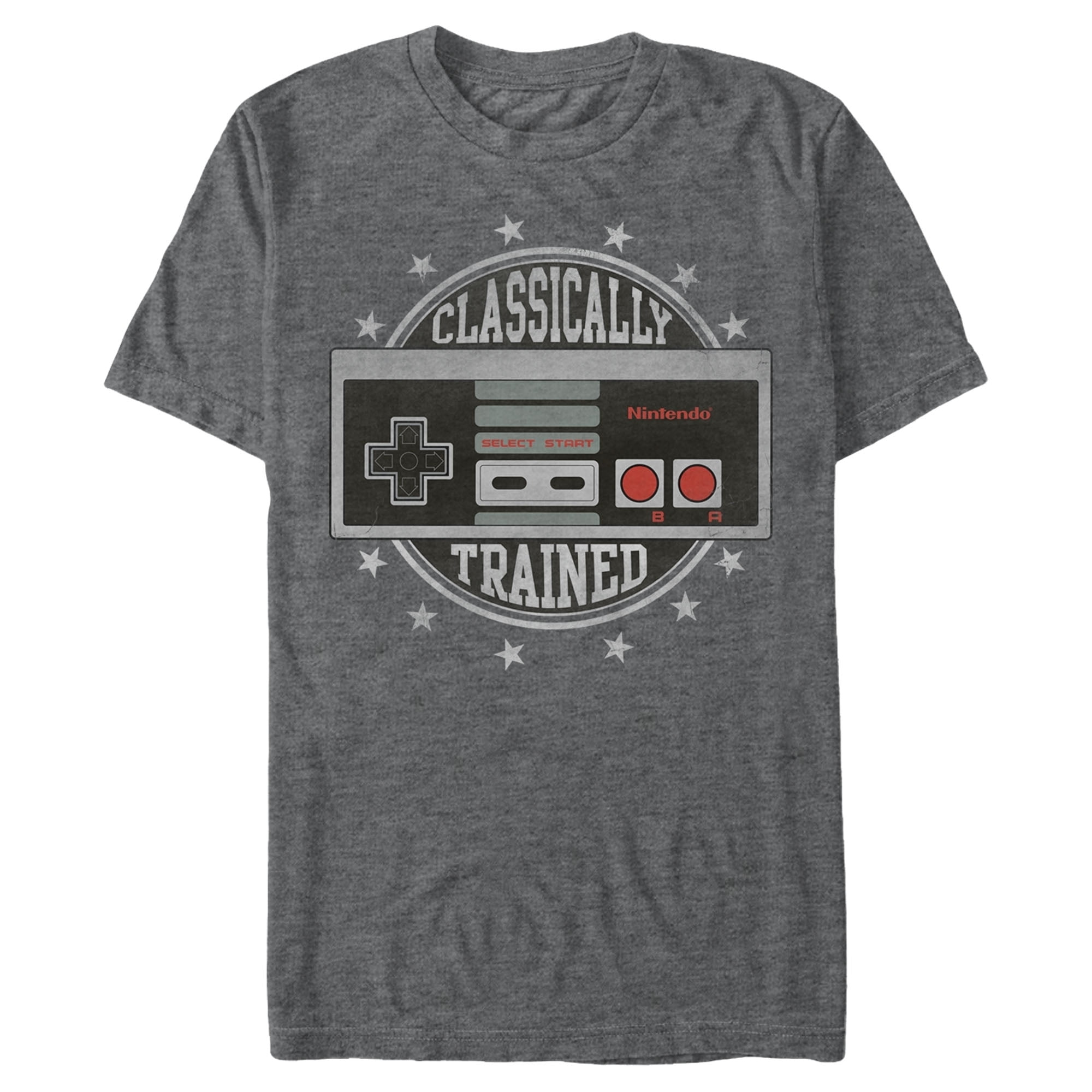 Men's Nintendo Classically Trained Graphic Tee Charcoal Heather 3X ...