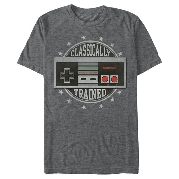 Nintendo - Men's Nintendo Classically Trained T-Shirt Charcoal Heather ...