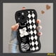 thumbnail image 3 of Funda Para Samsung A23 A50s A12 A13 A04s A14 A52 A30s A03s A04 A50 A31 A11 A22 A53 A20 A33 A32 A04E A52s A02s A21s A51 F22 M22 M32 Arte Romántico Flores De Diamante A Cuadros Borde Ondulado Cubierta, 3 of 3