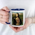 thumbnail image 3 of CafePress - Mona Lisa & Yorkie #7 Mug - 11 oz Ceramic Mug - Novelty Coffee Tea Cup, 3 of 3