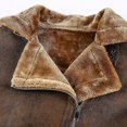 thumbnail image 4 of Veste en Faux Cuir pour Hommes Veste Aviateur Bomber Sherpa, 4 of 5