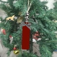 thumbnail image 4 of 1 Pack Christmas Stocking Wood Tags Wood Pendant Tags Personalized Blank Wooden Stocking Tags Rustic Farmhouse Hanging Tags Xmas Stocking Name Tags with Wood Beads Buffalo Plaid Bows, 4 of 9