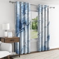 thumbnail image 3 of Aofoto Blue Marble Curtains for Living Room, Light Blocking Window Curtain/Drapes,2 Panels,52x84inches, 3 of 5