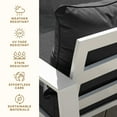 thumbnail image 4 of Textured Solid Charcoal Grey Deep Seating Cushion Set, 4 of 8