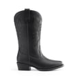 thumbnail image 2 of DREAM PAIRS Women's Cowboy Boots Mid Calf Chunky Heel Embroidery Stitched Cowgirl Western Boots, 2 of 6
