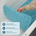 thumbnail image 4 of Tub Non Slip Mat Soft Foam Bath Mat For Jacuzzi Or Shower Nonslip Bathtub Mat With Drain Holes & Suction Cups For Smooth Surface Bathtub Non Slip Mat For Daily Bathing (Blue, 36''X17''), 4 of 9