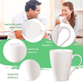 thumbnail image 3 of Taza de cerámica, apta para lavavajillas y microondas, taza de café, taza de té, taza de bricolaje, blanco MFZFUKR BST3028634-3, 3 of 5