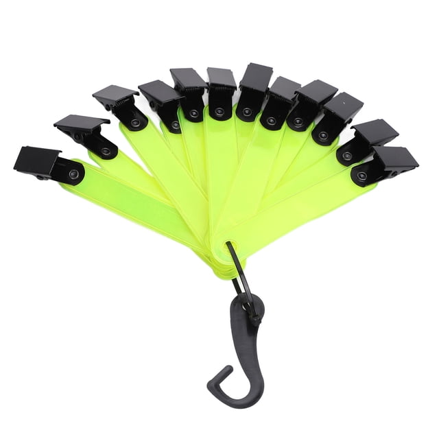 12PCS Pack Trail Markers with Clips, High Visibility Trail Markers for Tree Reflective Trail Markers, Reflective Hunting Trail Markers with Clips, Hanging Trail Marking Reflectors