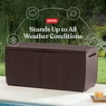 thumbnail image 3 of Keter Capri 80 Gallon Durable Weatherproof Resin Deck Box Organization and Storage for Outdoor Patio and Lawn, Rattan Espresso Brown, 3 of 15