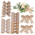 thumbnail image 4 of 20 Pcs Christmas Bow Pendants DIY Craft Bows Natural Hessian Bows Ornaments for Crafting Projects, 4 of 8