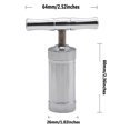 thumbnail image 3 of Ginger Press Ergonomic Handle Detachable High Strength Leakproof Easy to Squeeze Multipurpose Zinc Alloy T-Shaped Garlic Crusher Press Tool-rx, 3 of 5