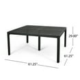thumbnail image 4 of GDF Studio Dinah Outdoor Cast Aluminum Square Dining Table, Antique Matte Black, 4 of 10