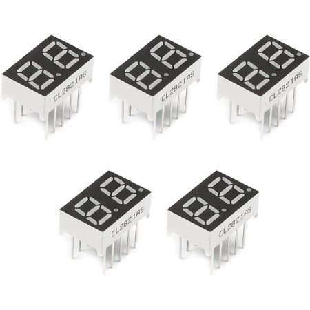 Othmro 5pcs Common Cathode Display Digital Tube 2 Bit 7 Segment Black ...