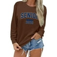 thumbnail image 3 of Womens Spring Sweatshirts Senior 2026 Print Crewneck Y2K Pullover Casual Long Sleeve Loose Fit Tops, 3 of 7