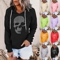 thumbnail image 5 of Likimi Halloween Womens Hoodies Long Sleeve Hallowmas Skull Print Hooded Sweatshirt For Women Loose Fit Fashion Casual Pullover Tops Size Xl, 5 of 5