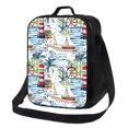 thumbnail image 1 of Fotbe Watercolor Sailboat Lonchera Bolsa de Almuerzo para Hombres y Mujeres, Lonchera de Gran Capacidad, Bolsa de Almuerzo Reutilizable, Bolsa Térmica Aislante, 1 of 7