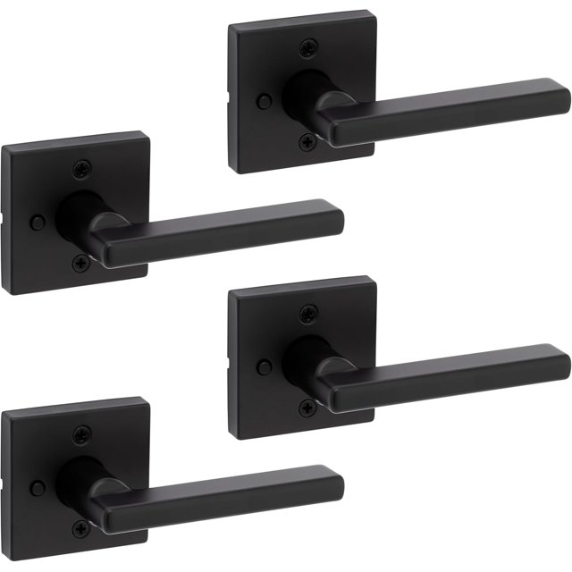 Poignée de Porte Mate Réversible Levier d'Intimité Poignées de Porte Intérieures pour Portes de Chambre et de Salle de Bain Serrure de Porte de Salle de Bain/chambre Sans Clé Déco Maison Moderne
