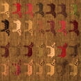 thumbnail image 1 of Ahgly Company Indoor Square Abstract Orange Modern Area Rugs, 7' Square, 1 of 4