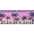 thumbnail image 3 of Coolnut Palm Tree Kitchen Curtains UV Protected Tier Curtains 2 Panels Kitchen Tiers Half Window Curtains for Guest Room Bathroom Laundry Room Basement, 36 x 27 Inch Home Decor, 3 of 7