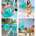 thumbnail image 4 of POZA Inflatable Glitter Beach Balls, PVC Blue and Gold/Beach Party Theme, 6'', 2 Pieces, 4 of 8