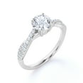 thumbnail image 4 of JeenMata Anillo de Compromiso de Moissanita de Corte Redondo Infinito de 2 Quilates en Oro Blanco de 18 K sobre Plata, 4 of 6