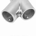 thumbnail image 3 of 3-Way Stainless Steel Tube Connector for Handrails, 60mm 25mm (1in) Accessory Fitting Right Angle, 3 of 5