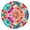 Colorful Tie Dye-1, variant on Blue White Tie Dye Mandala Pattern Round Fitted Tablecloth with Elastic Edge,Dining Table Cover Waterproof,Outdoor Round Tablecloth for Camping,Dining,Indoor and Outdoor