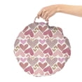 thumbnail image 2 of Valentine's Day Round Floor Cushion with Handle, Pattern of Ornamental Heart Shapes Scattered Randomly on a Plain Background, Pillow for Living Room & Dorms, 18" Round, Multicolor, by Ambesonne, 2 of 4