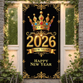 thumbnail image 6 of Decorative Design New Year Banner Ornamental Frame Happy New Year Crown Emblem Gold Colorful Gems for Holiday Party Celebration Event Decoration, 6 of 9