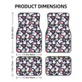 thumbnail image 2 of Wukai Rabbit And Rose Print Car Foot Mat Set of 4 Pieces, Anti-Slip Neoprene Auto Floor Mats Carpet, Universal Fit Automotive Floor Foot Mats Set for SUV, Van, Trucks, 2 of 6