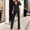 #612-Black, variant on Women's Fashion Elegant Lapel Collar Long Sleeve Suit Set for Office Commute and Formal Wear