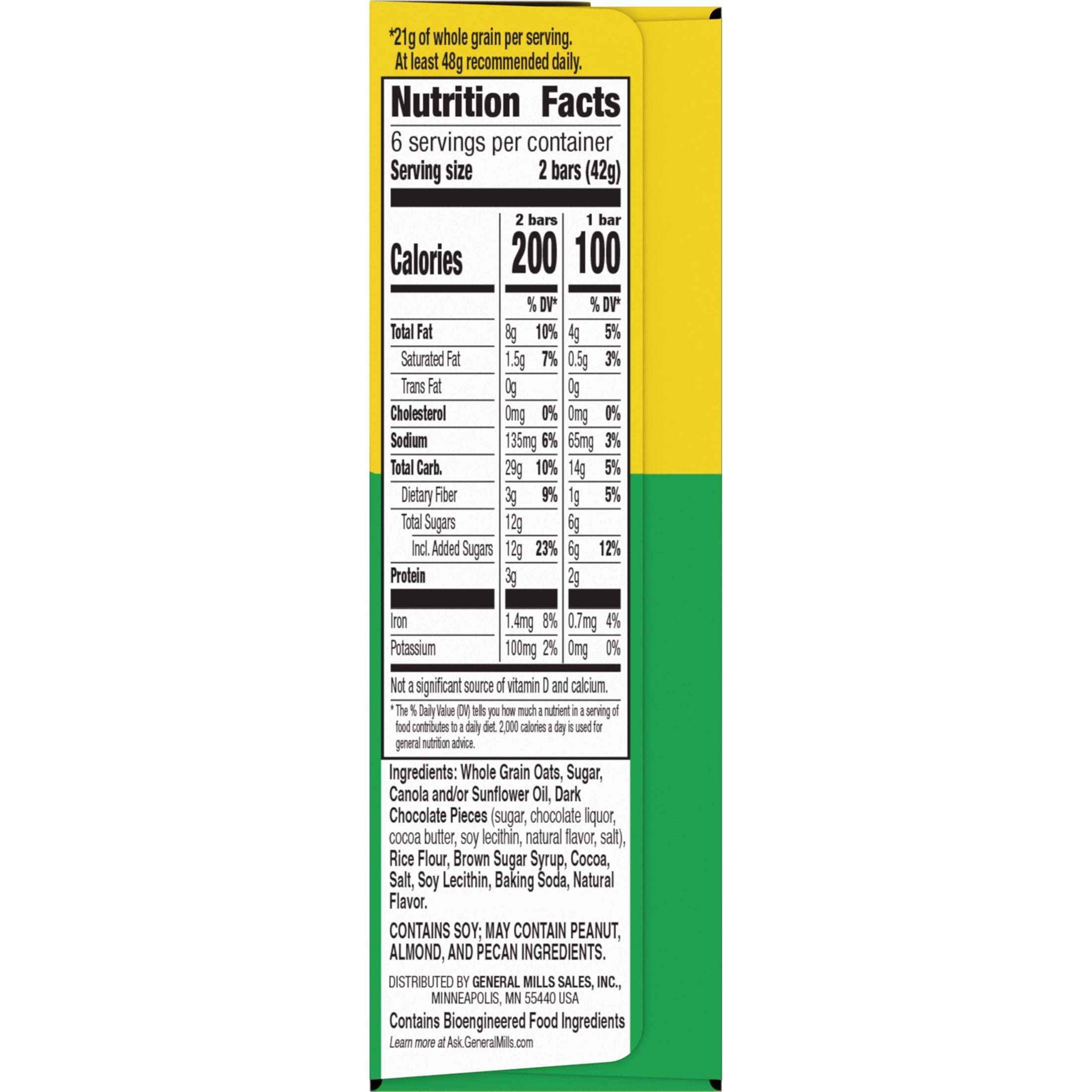 (12 pack) Nature Valley Crunchy Granola Bars, Oats 'n Dark Chocolate, 12 Count, 8.94 oz (6 Pouches)