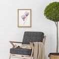 thumbnail image 2 of Simple Pink Cyclamen Flower Modern Watercolour Illustration Minimalist Artwork Framed Wall Art Print A4, 2 of 4