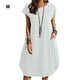 thumbnail image 4 of Minnieouse Vestido de mujer, jersey de repuesto de verano, transpirable, cuello redondo, bolsillo doble, vestidos de moda para niñas y mujeres, Vestidos Blanco METRO, 4 of 5