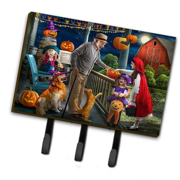 Halloween at Grandpa's Golden Retriever Leash or Key Holder