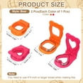 thumbnail image 2 of Uxcell 2 Paquete Cortador de Sándwich Sin Corteza, Forma Cuadrada/Corazón, Sellador de Sándwich Sin Corteza para Hacer Pan y Galletas DIY para Desayuno, Almuerzo y Té de la Tarde (Naranja/Rojo Rosa), 2 of 7