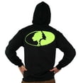 thumbnail image 2 of Mossy Oak Men's Fleece Full-Zip Hoodie Jacket Neon Logo Black, 2 of 2