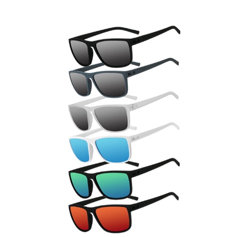 6-Pack Sunglasses Men, Polarized Sunglasses for Men Women, Protection Lightweight Square Sunglasses for Outdoor Sports Driving Fishing Travel
