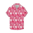 thumbnail image 4 of Yaoyar Men's Hawaiian Shirt Valentines Day Heart Short Sleeve Beach Button Down Causal Top Print Tropical Hawaii Shirts, 4 of 5