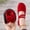 Red, variant on Willtoo Ballet Flats Shoes for Women Foldable Round Toe Orthopedic Shoes Knit Fabric, Arch Support, Massage Bumps Insoles, Rubber Soles, Elastic Band, Comfortable Dressy Casual